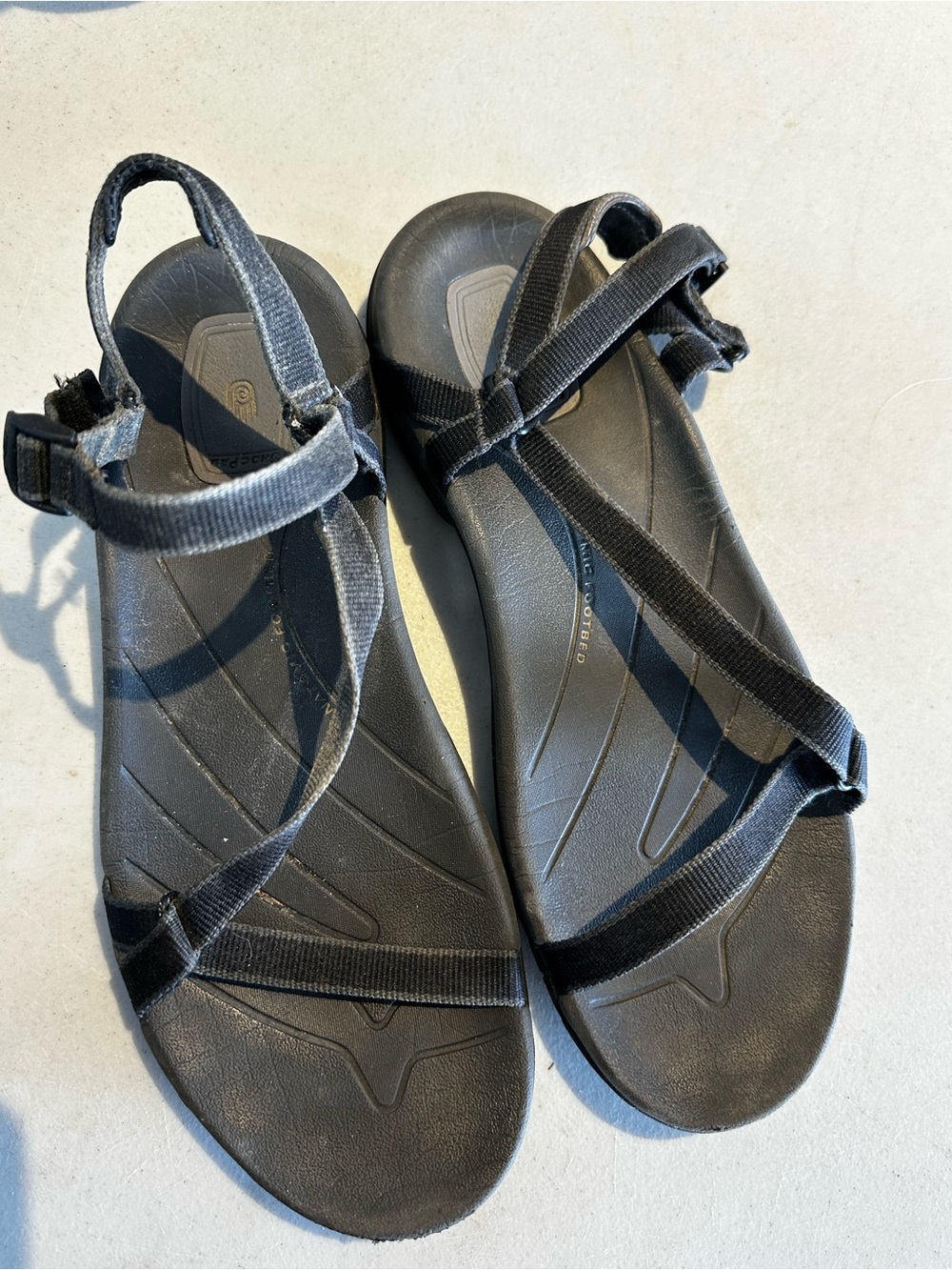 Teva Black Strappy Sandals